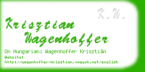 krisztian wagenhoffer business card