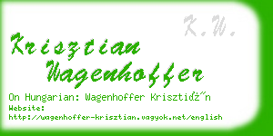krisztian wagenhoffer business card